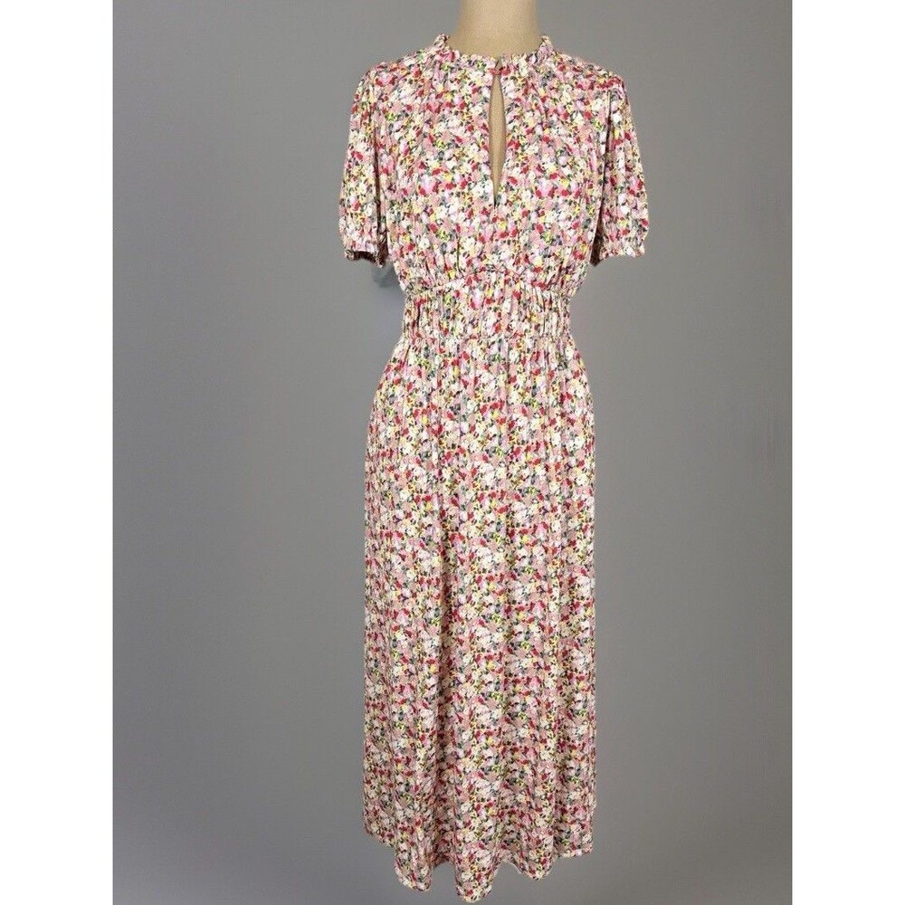 NWT Boden Rosanna Floral Jersey Knit Rouged Midi Dress Women’s Size 8